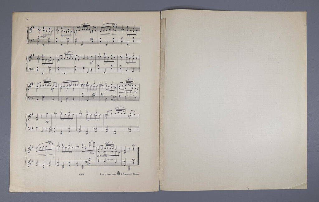 Arensky 6 Pièces pour piano 1901 Аренский 6 пьес фортепиано Соч. 53 № 4 Мазурка