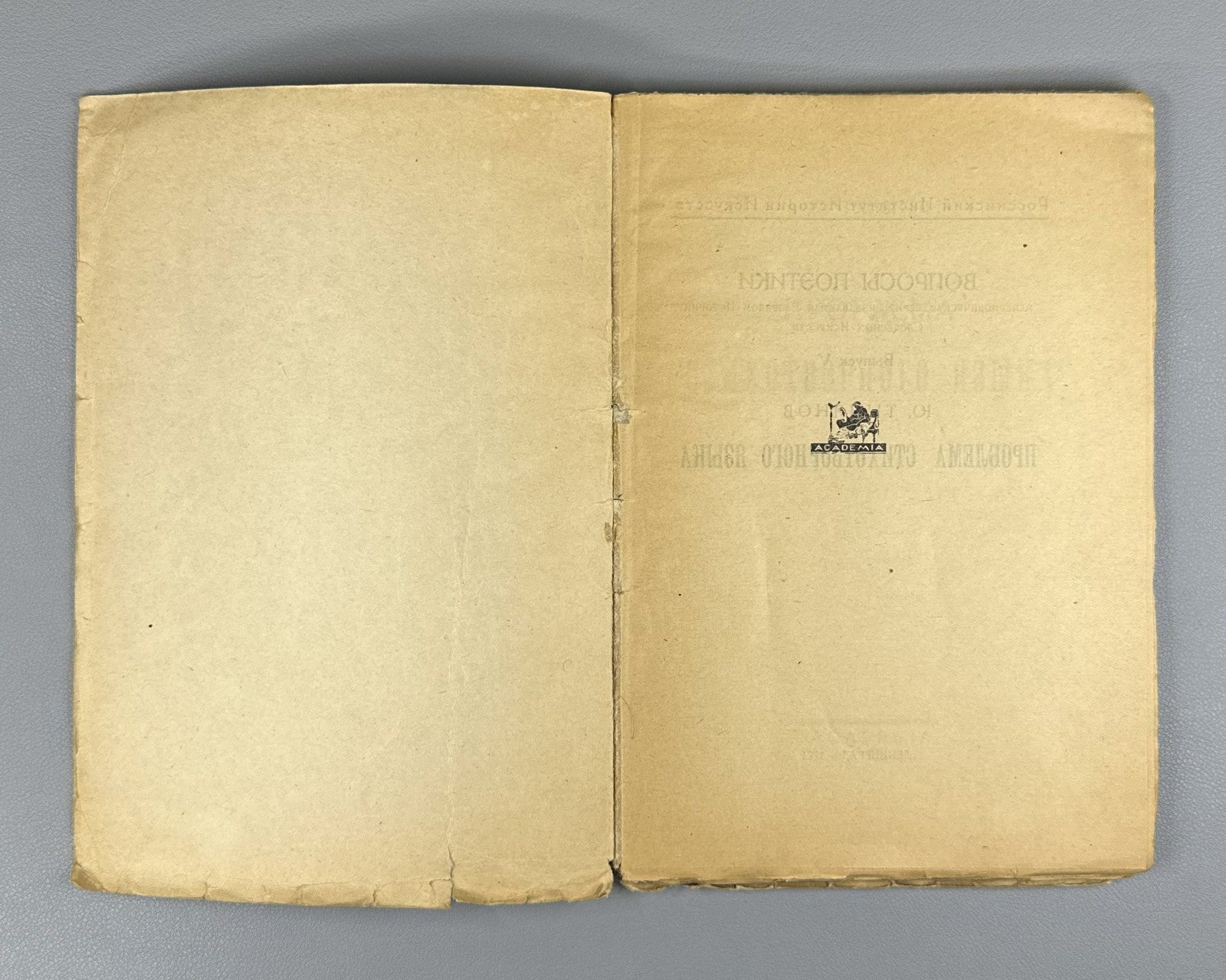 Тынянов Проблема стихотворного языка Academia 1924 Tynyanov Verse Language