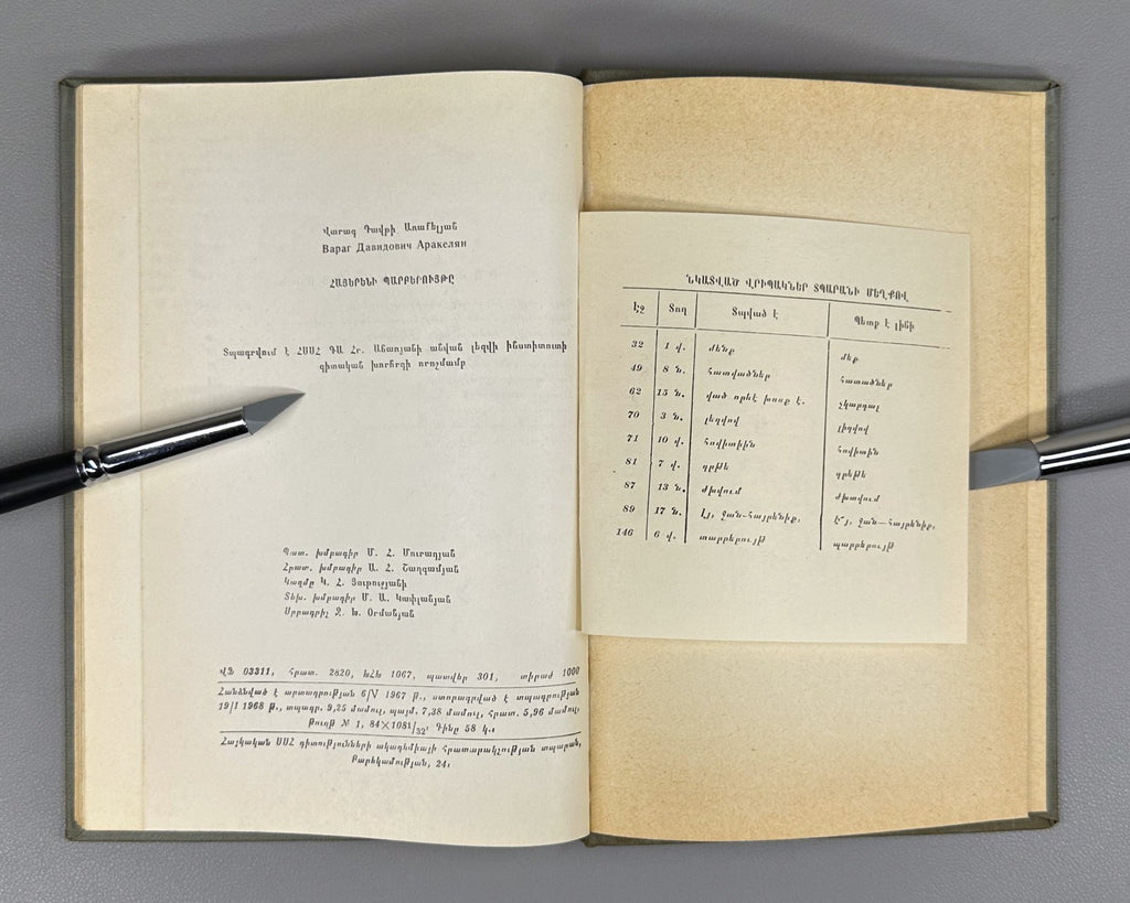 1st ed. Syntax of the Armenian Language 1968 Հայերենի պարբերույթը Առաքելյան