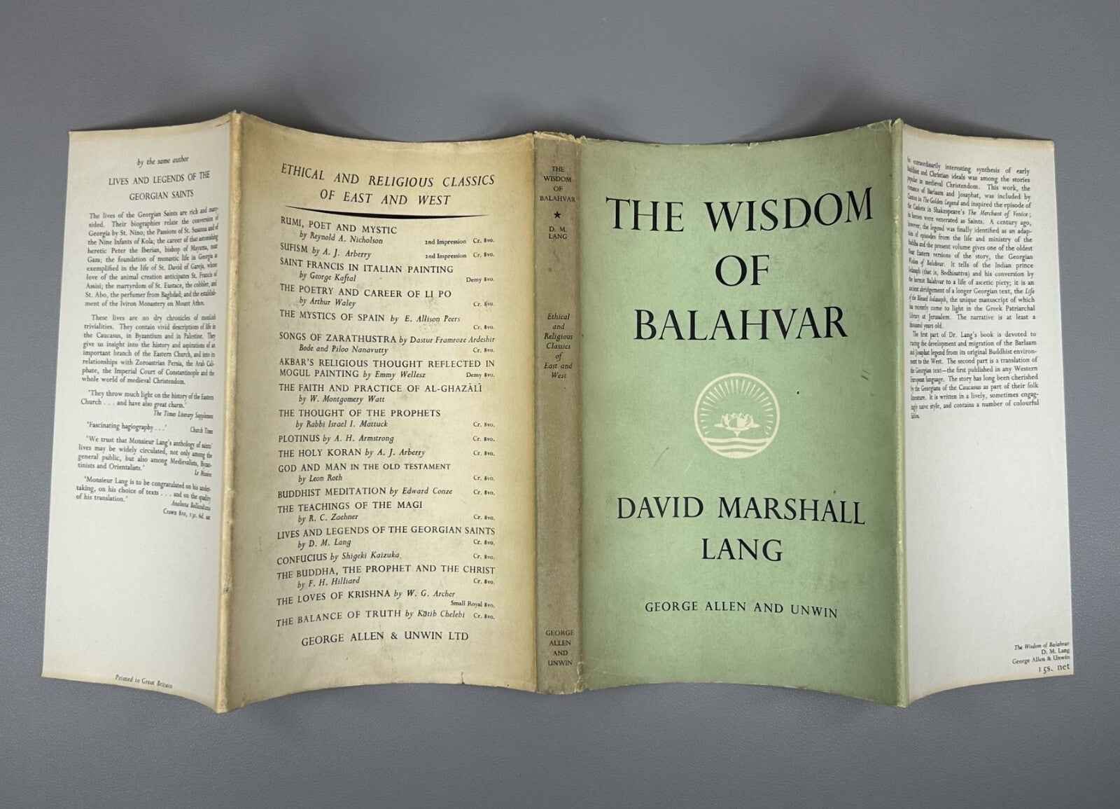 1st ed. Autograph Lang The Wisdom of Balahvar A Christian Legend of the Buddha