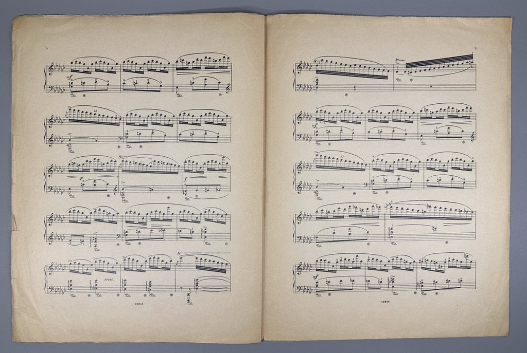 Arensky Etude Op. 25, No. 3 Sheet Music 1927 Аренский Этюд Соч. 25, № 3
