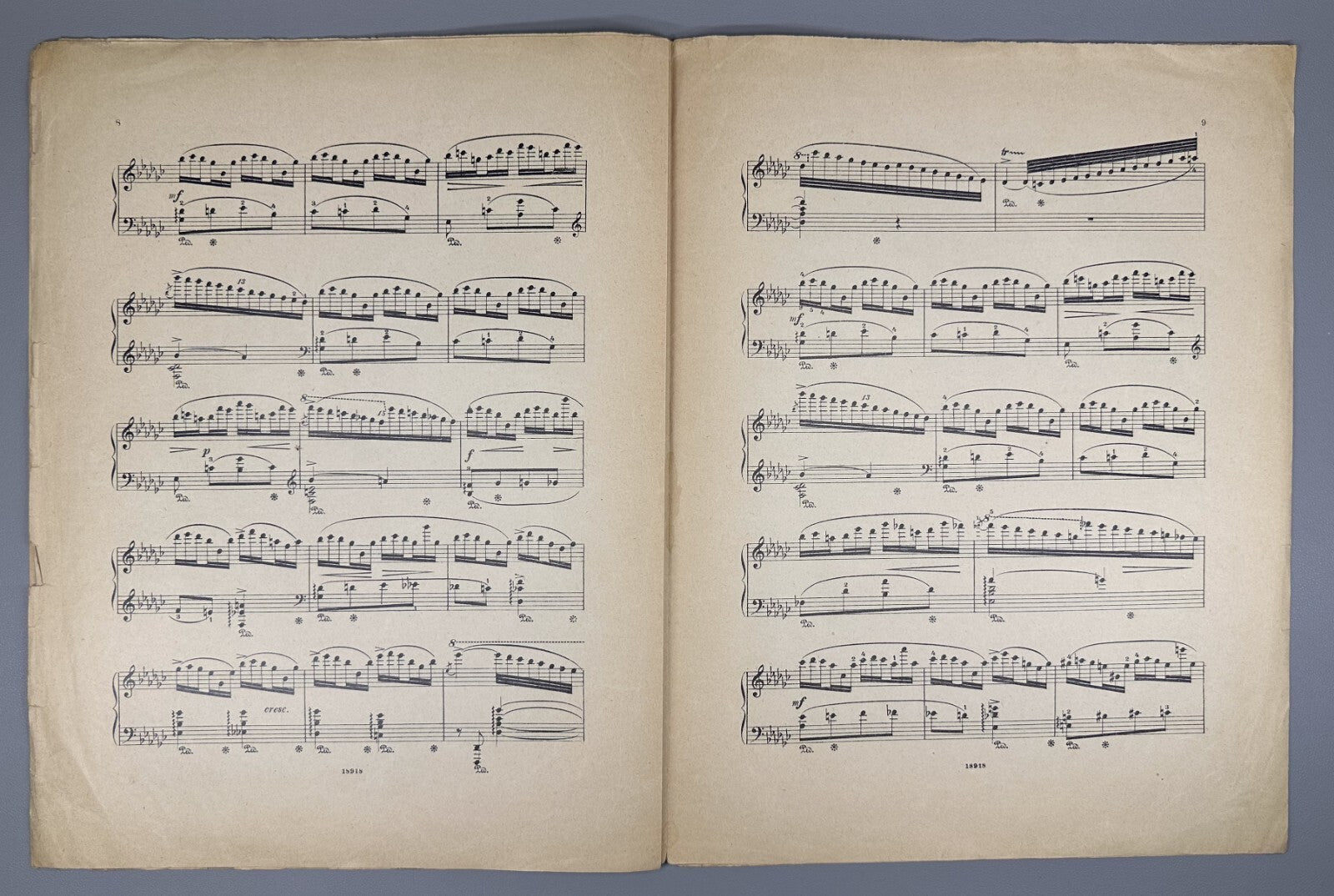 Arensky Etude Op. 25, No. 3 Sheet Music 1927 Аренский Этюд Соч. 25, № 3