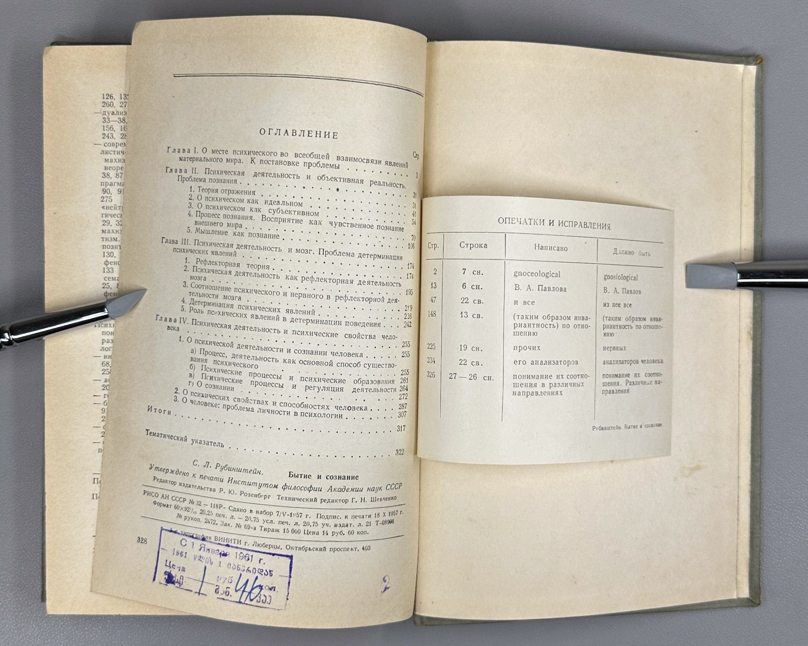 Rubinstein Being and Consciousness 1957 Рубинштейн Бытие и сознание Философия