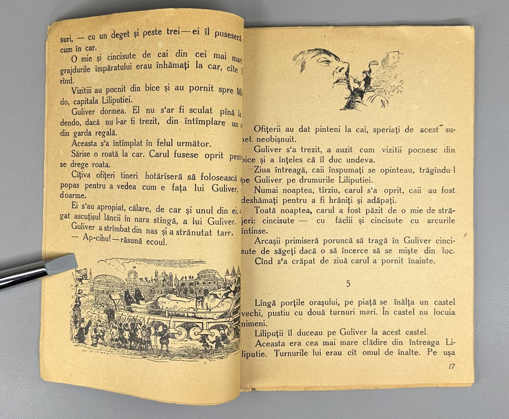 1st ed. in Romanian Gulliver's Travels Swift 1936 Guliver în Ţara Lilipuţilor RR