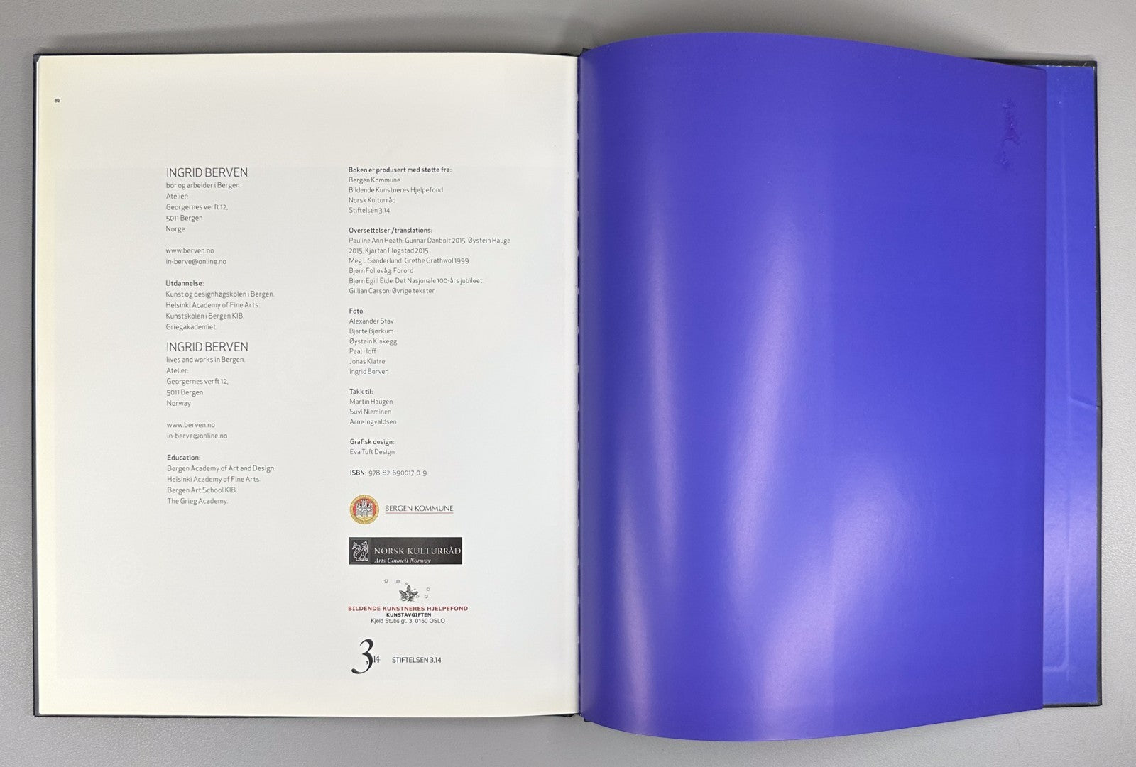 Signed Autograph Ingrid Berven Exhibition Catalog 2015 Norwegian art