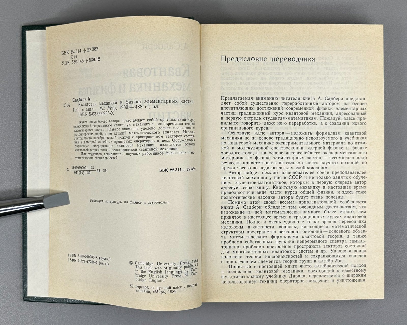 Quantum Mechanics and Particle Physics 1989 Садбери Квантовая механика и физика