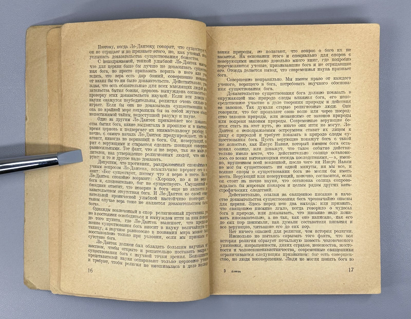Atheism Felix Le-Dantek 1930 Атеизм Ле-Дантек Безбожник L’athéisme Rare