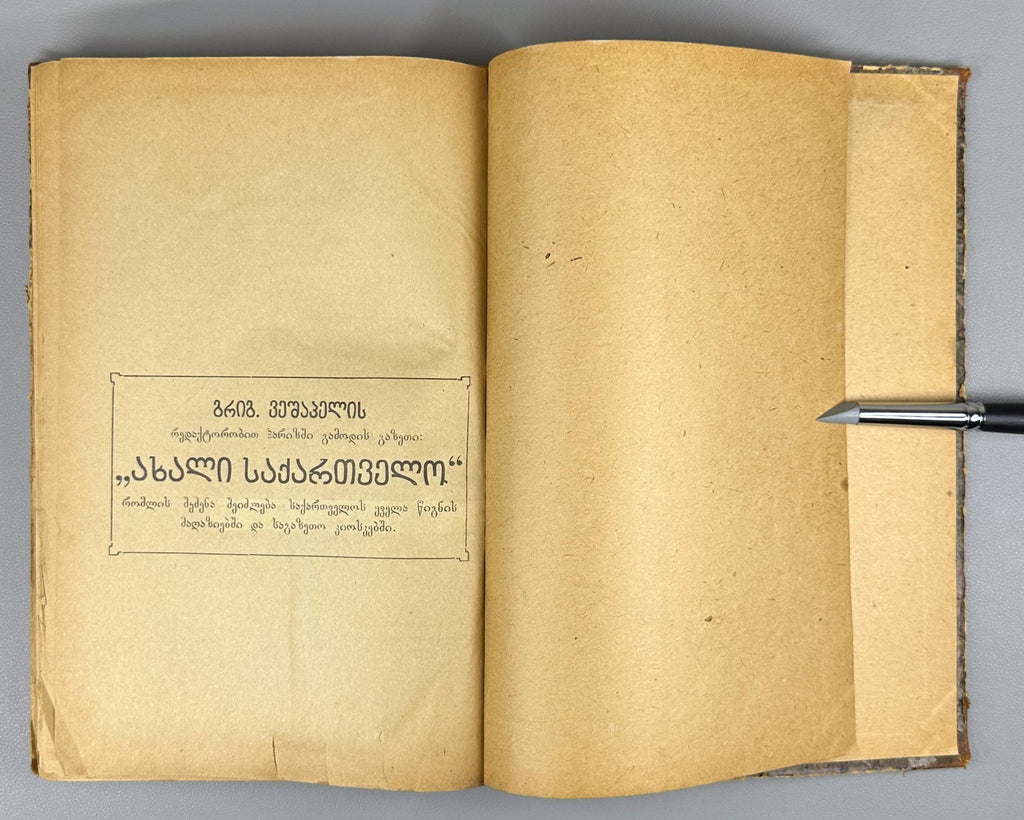 Mnatobi 1925 Monthly Artistic-Literary and Scientific Journal. No. 8-9 Georgian