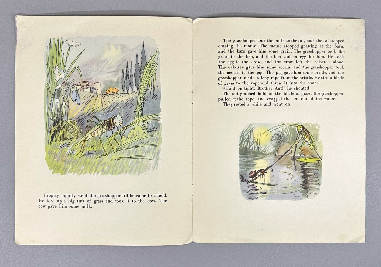 The Ant and The Grasshopper Georgian Folk Tale in Eng. 1955 Children’s book
