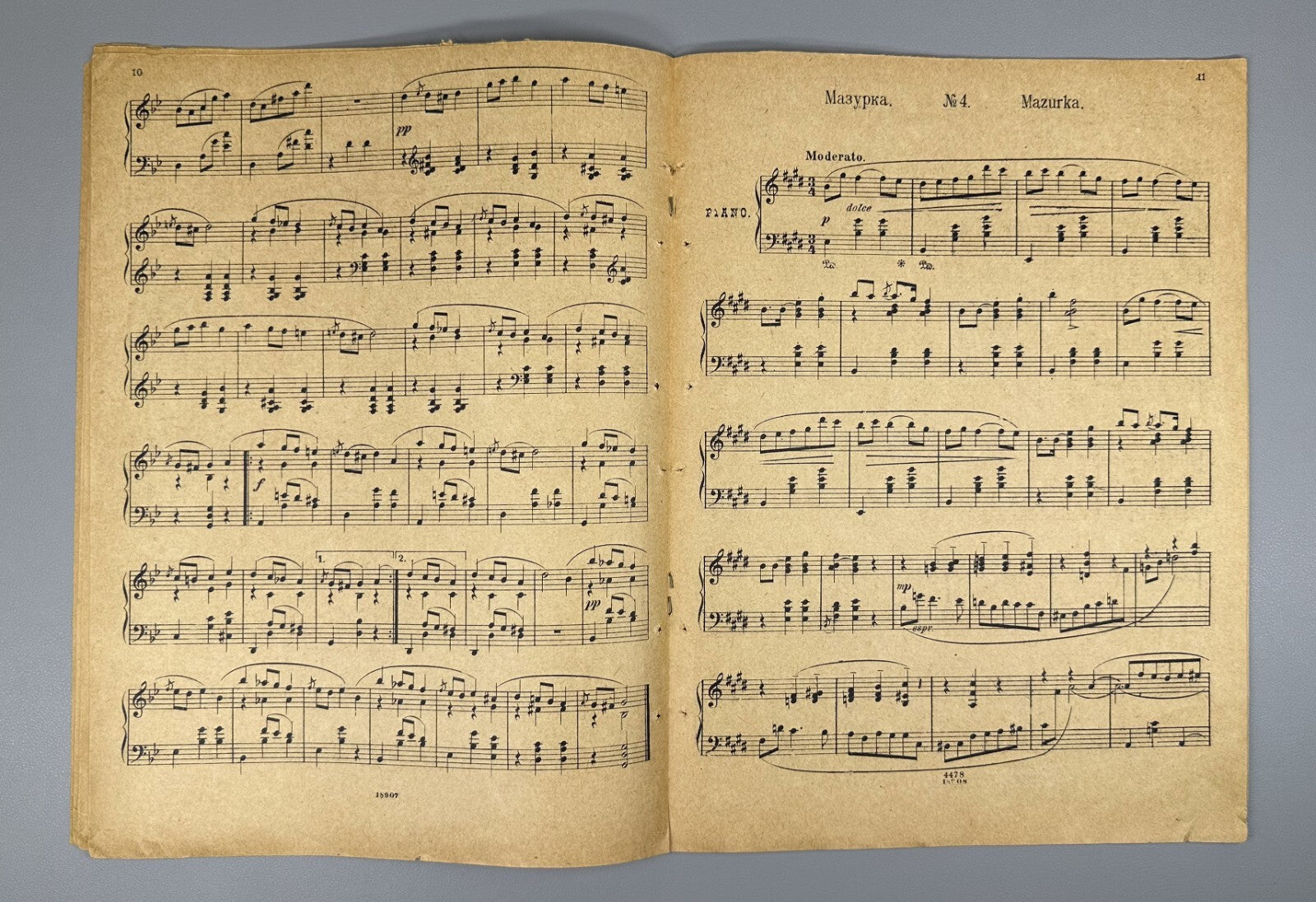 Scriabin Ten Mazurkas piano Op. 3 Sheet music 1933 Скрябин Десять мазурок Ноты