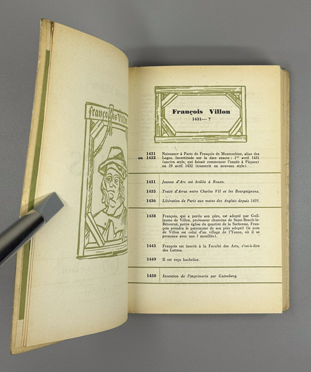 François Villon. Poems 1958 Signed Autograph by Pavel Antokolsky Антокольский