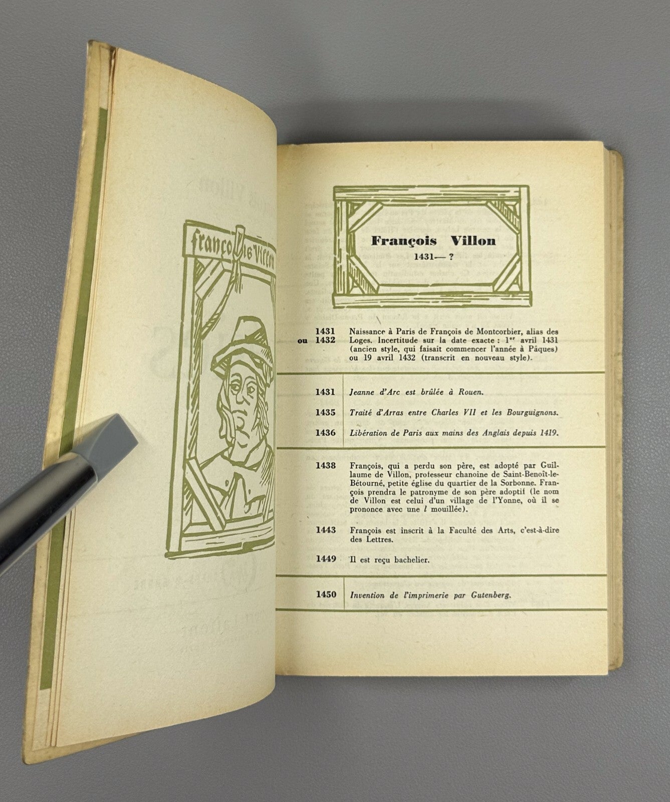 François Villon. Poems 1958 Signed Autograph by Pavel Antokolsky Антокольский
