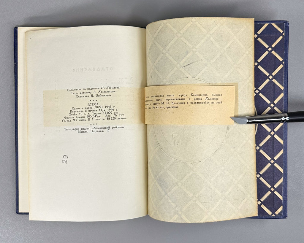 1st ed. Moscow's Past in Street Names 1946 Прошлое Москвы в названиях улиц Сытин