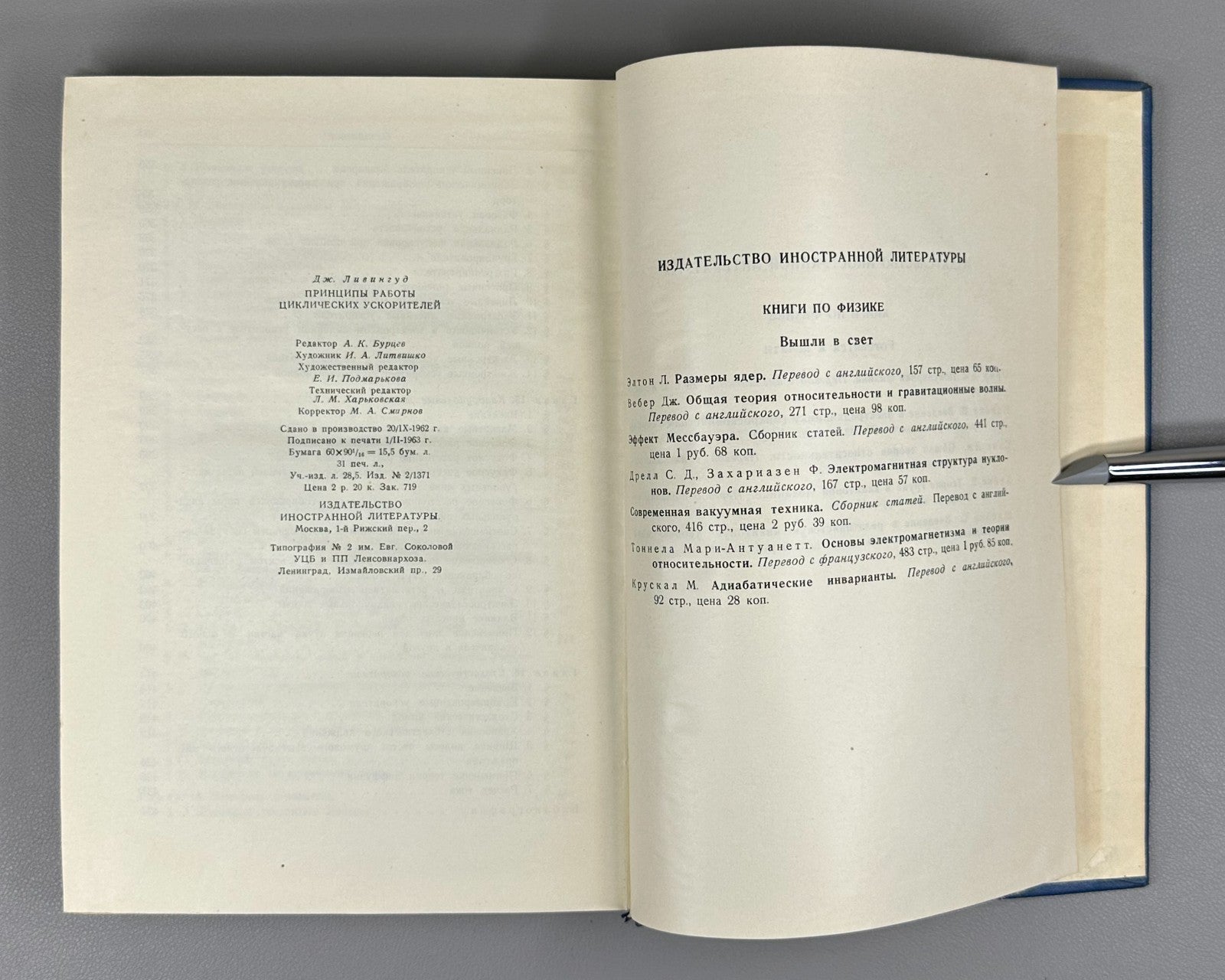 Livingood Physics 1963 Ливингуд Принципы работы циклических ускорителей