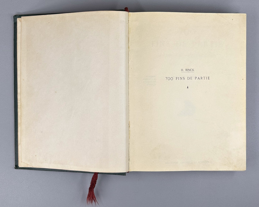 Henri Rinck 700 fins de partie 700 Chess Endgames 1927 First edition J. Berger