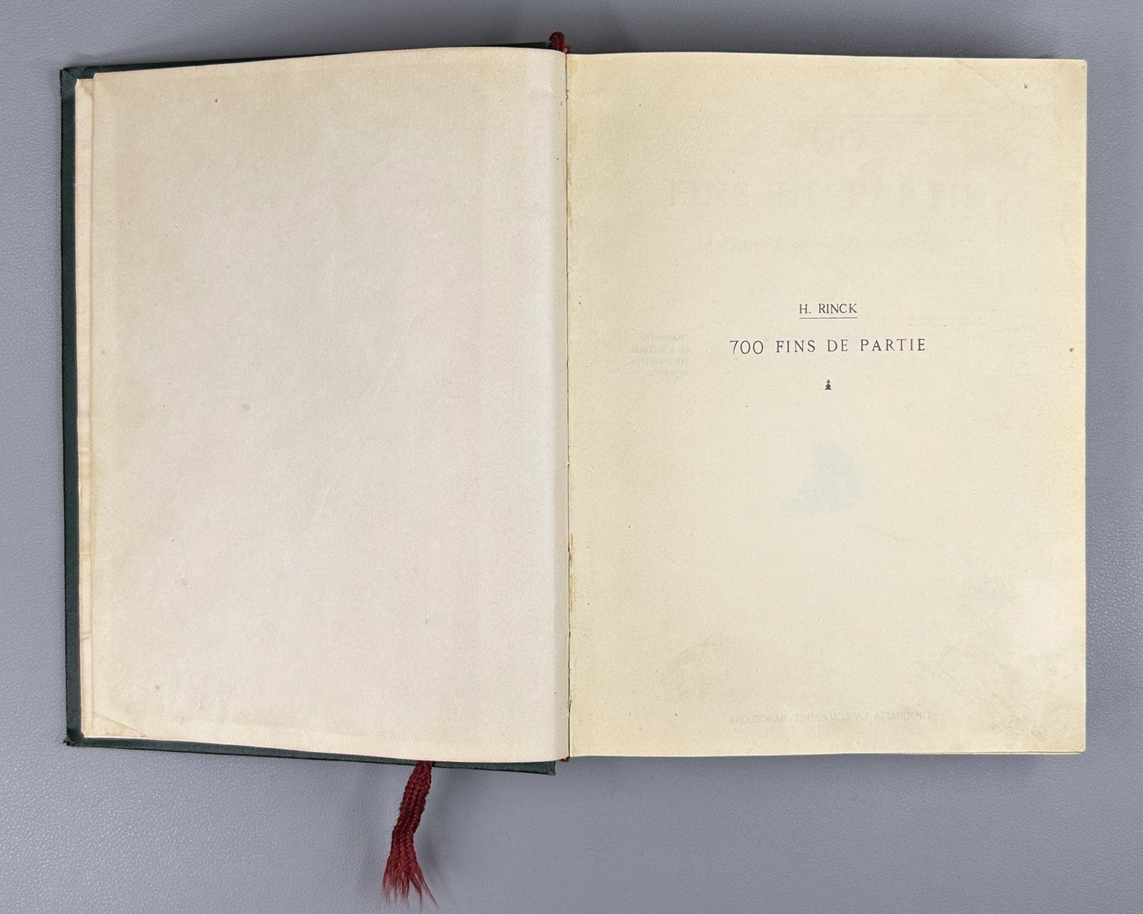 Henri Rinck 700 fins de partie 700 Chess Endgames 1927 First edition J. Berger