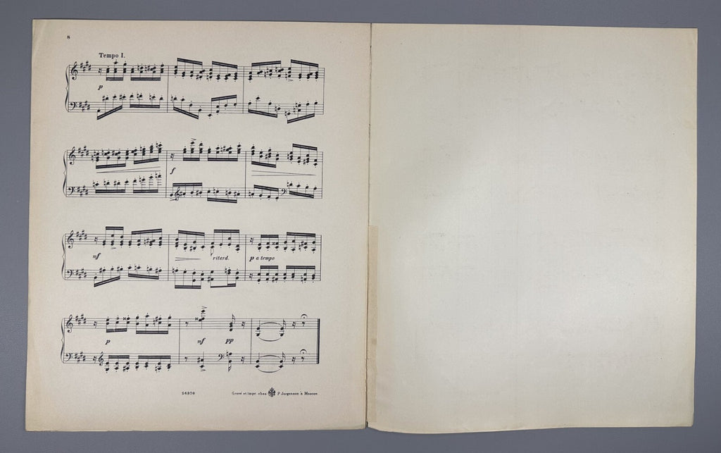 Arensky 6 Pièces pour piano Scherzo Allegro 1901 Аренский Соч. 53 № 2 фортепиано