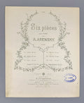 Arensky 6 Pièces pour piano Scherzo Allegro 1901 Аренский Соч. 53 № 2 фортепиано