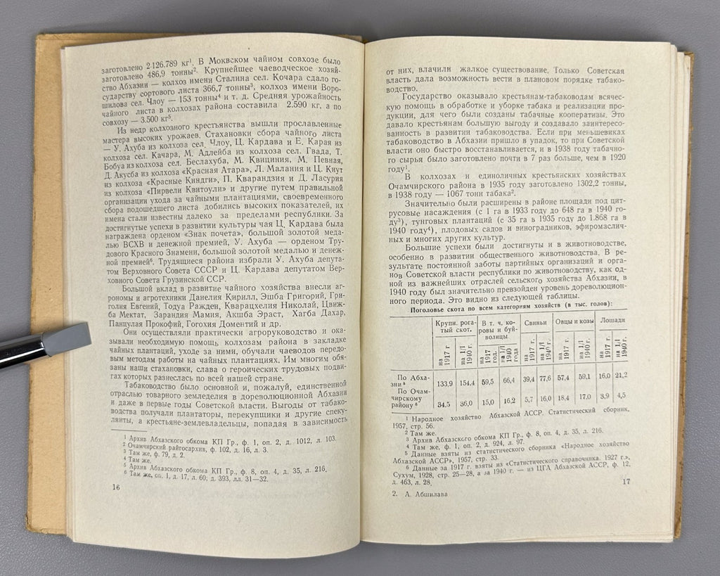 Signed Абшилава Трудящиеся Абхазской АССР в годы ВОВ 1960 Abshilava Abkhazia WW2