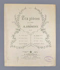 Arensky 6 Pièces pour piano 1901 Аренский 6 пьес фортепиано Соч. 53 № 4 Мазурка