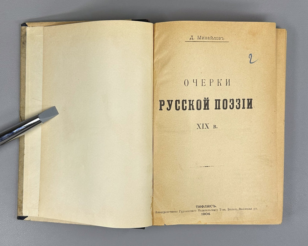 Mikhailov Russian poetry 19th cent. 1904 Михайлов Очерки русской поэзии XIX в.
