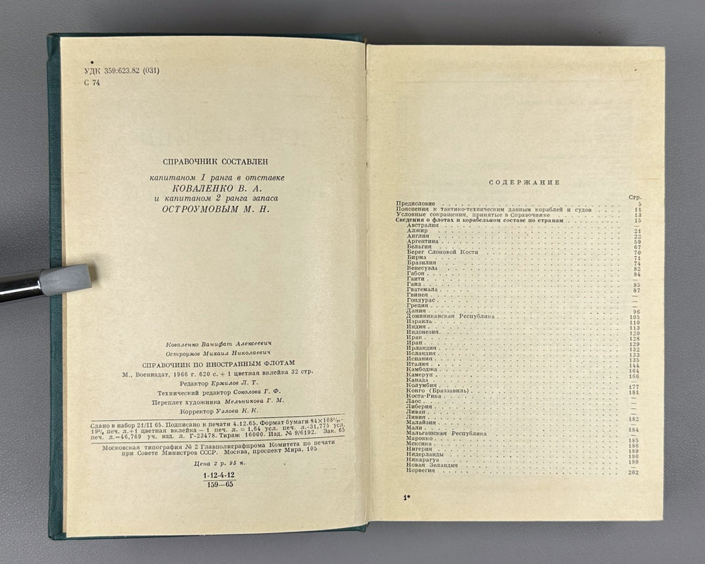 Handbook of Foreign Fleets USSR Warships 1966 Справочник по иностранным флотам