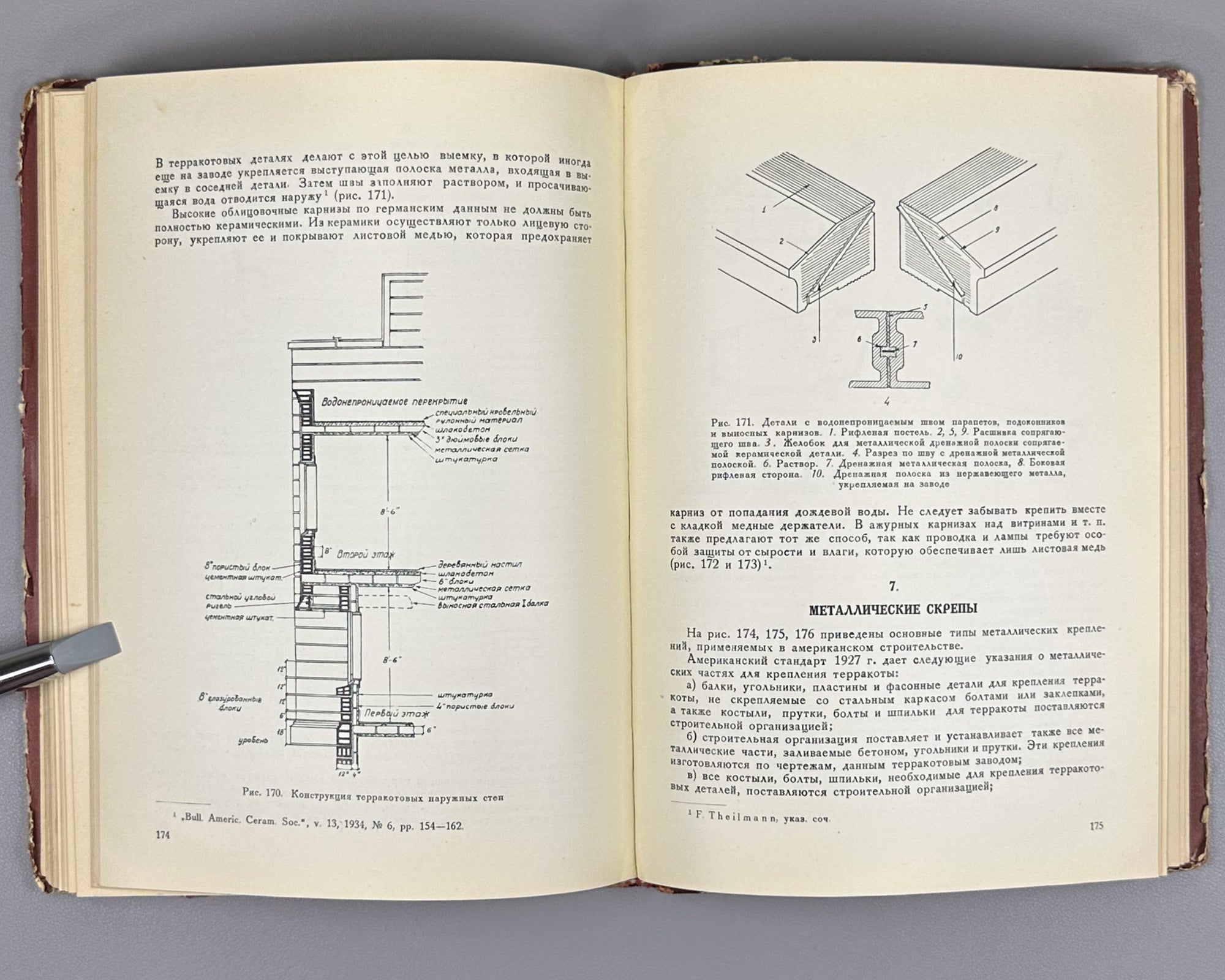 Filippov, A.V.; Filippova, S.V.; Brik, F.G. Architectural Terracotta (Arkhitekturnaya terrakota). Binding by I.A. Korallov, 1941. In Russian.