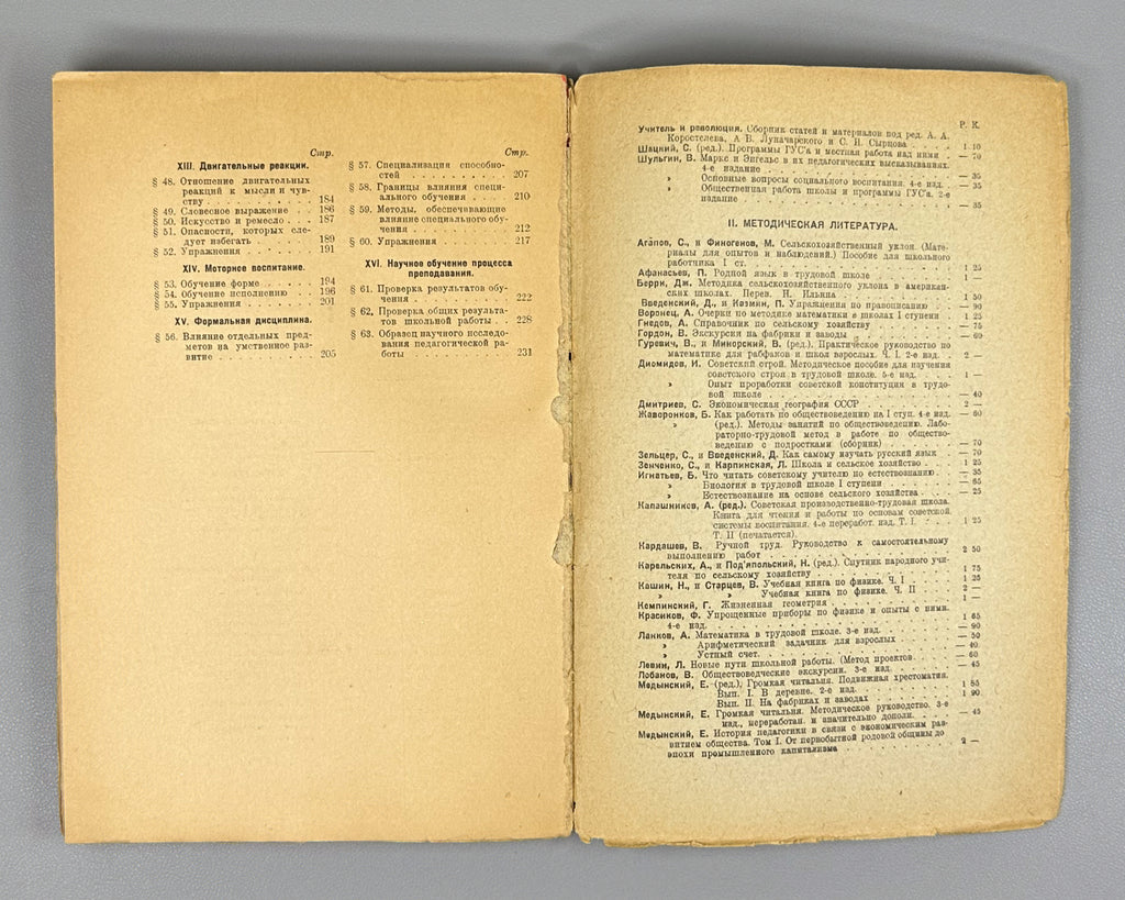 Thorndike, E. The Principles of Teaching, Based on Psychology (Printsipy obucheniia, osnovannye na psikhologii); with an introductory essay by L. S. Vygotsky, 1926. First edition in Russian.
