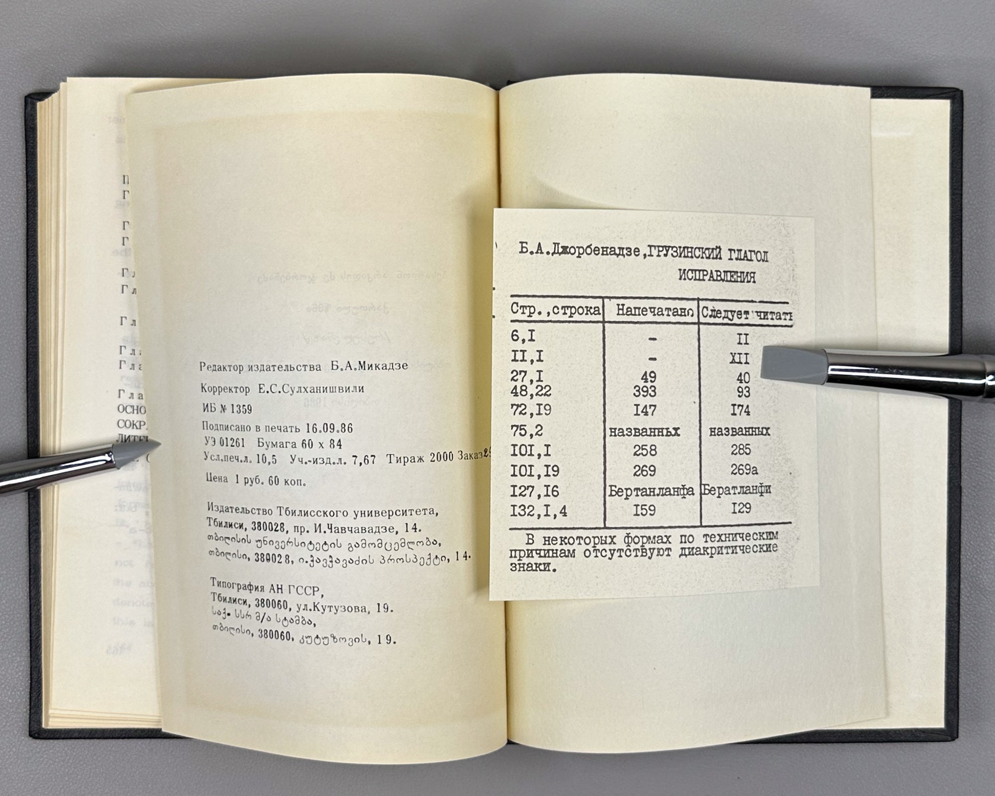 Jorbenadze, B. A. The Georgian Verb: Questions of Formal and Semantic Analysis (Gruzinskii glagol). 1986. In Russian