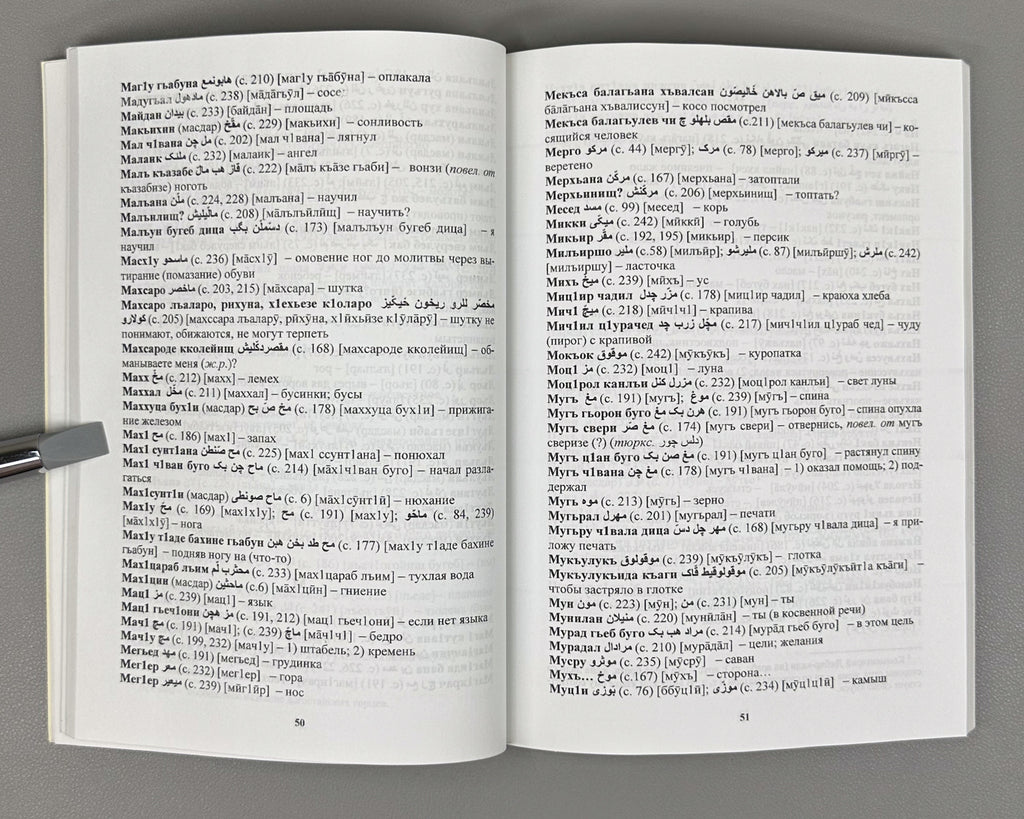 Alibekova, P. M. Avar Vocabulary in Lexicographical Works of Dibir-qadi from Khunzakh (Avarskaya leksika v leksikograficheskikh trudakh Dibir-kadi iz Khunzakha). Makhachkala, 2017. In Russian.