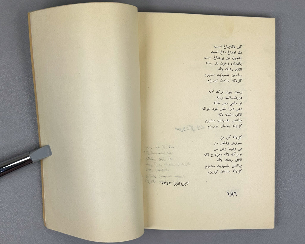 [Herat School Debut] Mayel Heravi, Mir Gholam Reza. Amwaj-e Heriwa (Waves of Herat): poems, 1949–1963. Kabul, 1963. First edition. In Dari.