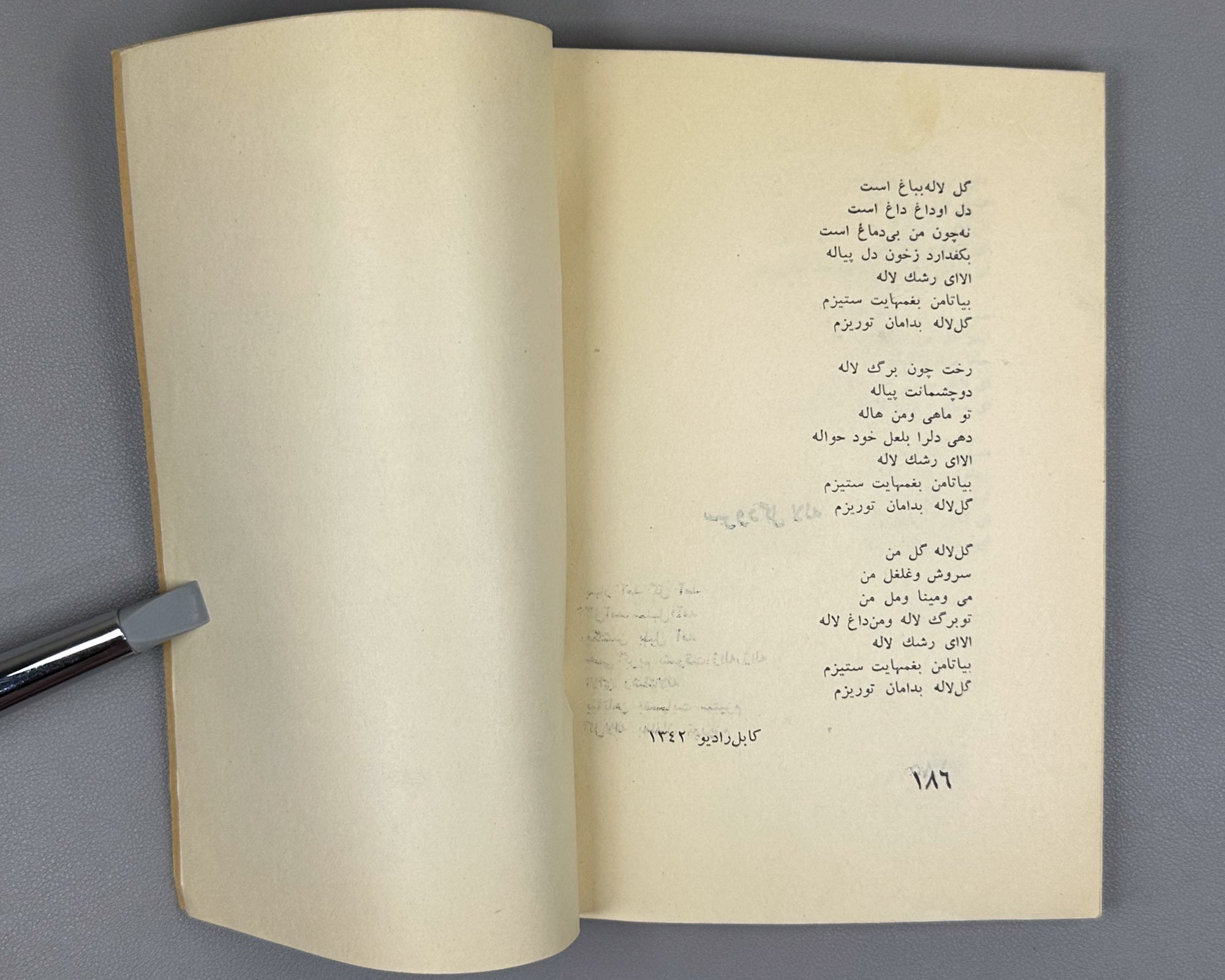 [Herat School Debut] Mayel Heravi, Mir Gholam Reza. Amwaj-e Heriwa (Waves of Herat): poems, 1949–1963. Kabul, 1963. First edition. In Dari.