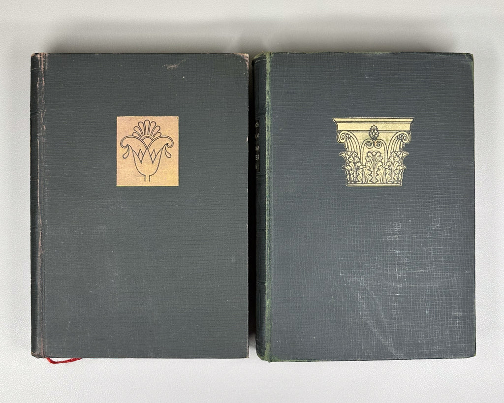 Brunov, N. Essays on the History of Architecture (Ocherki po istorii arkhitektury): in three volumes [vols. 1-2 published; vol. 3 never issued]. Binding design by I.F. Rerberg. Academia, 1935-1937. In Russian.