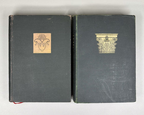 Brunov, N. Essays on the History of Architecture (Ocherki po istorii arkhitektury): in three volumes [vols. 1-2 published; vol. 3 never issued]. Binding design by I.F. Rerberg. Academia, 1935-1937. In Russian.