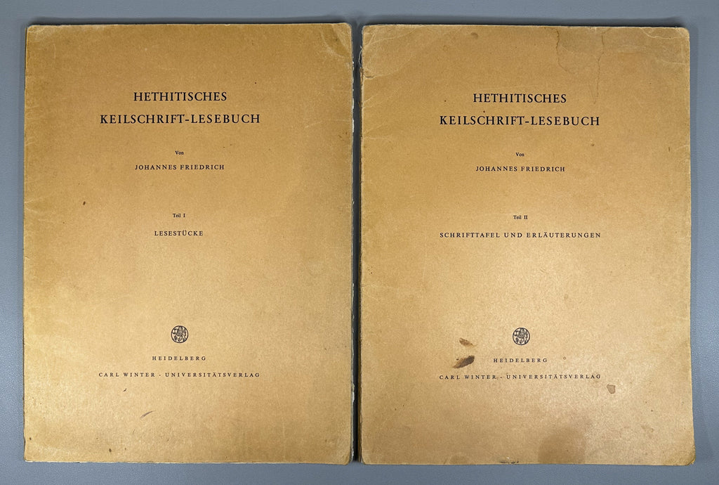 Friedrich, J. Hittite Cuneiform Reader (Hethitisches Keilschrift-Lesebuch). 2 vols. Carl Winter Universitätsverlag, 1960. In German.