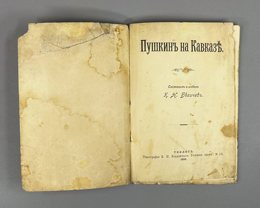 Begichev, K. N. Pushkin in the Caucasus (Pushkin na Kavkaze), 1899. In Russian.