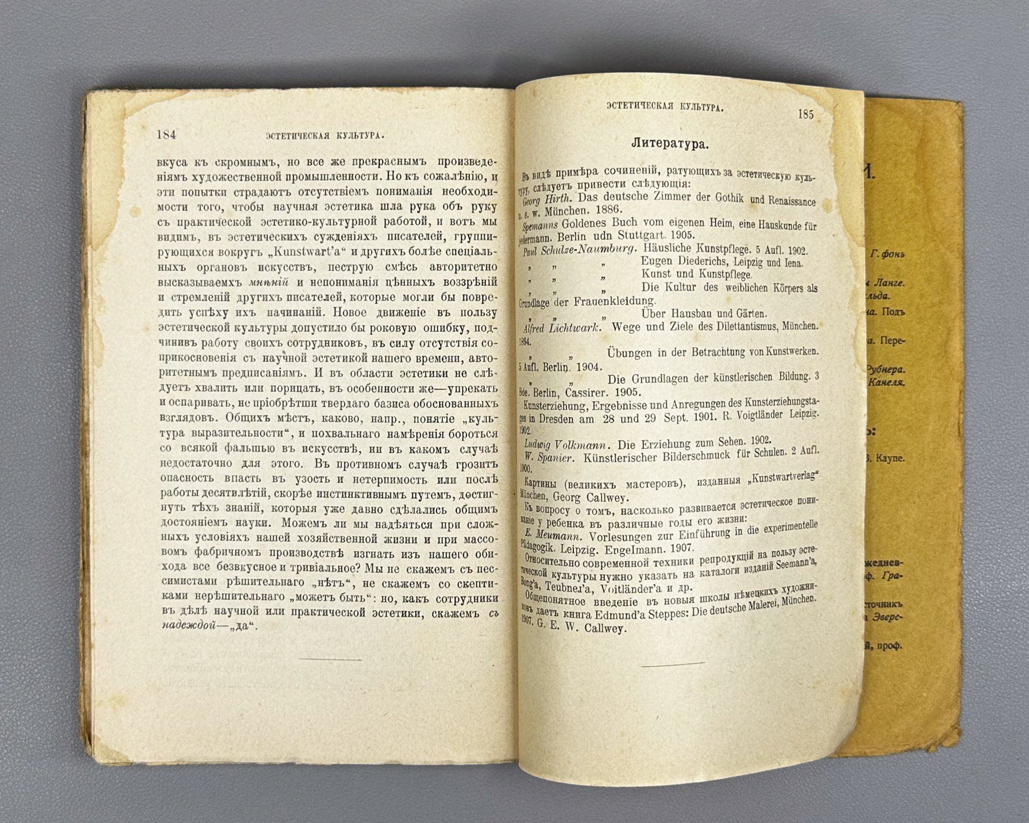 Meumann, E. Introduction to Contemporary Aesthetics (Vvedenie v sovremennuyu estetiku), 1909. In Russian.