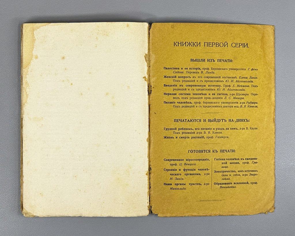 Meumann, E. Introduction to Contemporary Aesthetics (Vvedenie v sovremennuyu estetiku), 1909. In Russian.