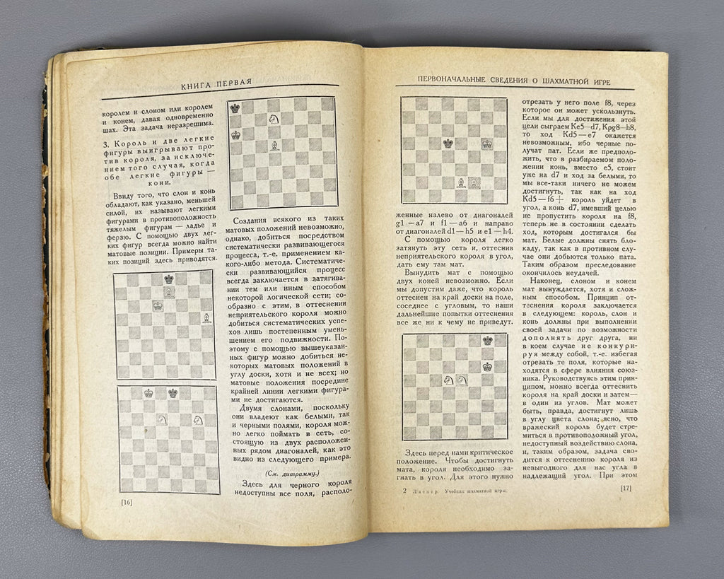Lasker, Emanuel. Manual of Chess (Uchebnik shakhmatnoy igry), 1926. First Russian edition.