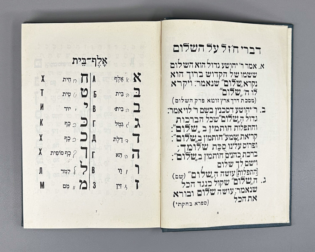 Levin, Y. L. (ed.). Siddur HaShalom — Prayer Book «Mir» («Peace»): Prayers for the Entire Year (Sidur ha-Shalom. Molitvennik «Mir». Molitvy na ves' god). 1968. In Hebrew
