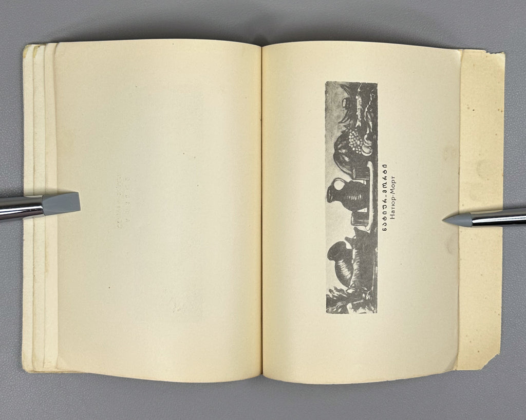 Niko Pirosmanashvili's Paintings: An Exhibition / edited by G. Bukhnikashvili ; with contributions by Mamia Dudučava, Lado Gudiashvili, Giorgi Leonidze, 1938. In Georgian and Russian.
