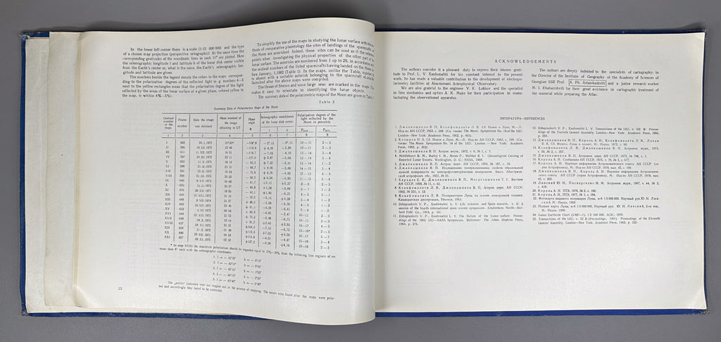 Dzhapiashvili, V. P., Korol, A. N. Polarimetric Atlas of the Moon (Polyarimetricheskiy atlas Luny). 1982. In Russian.