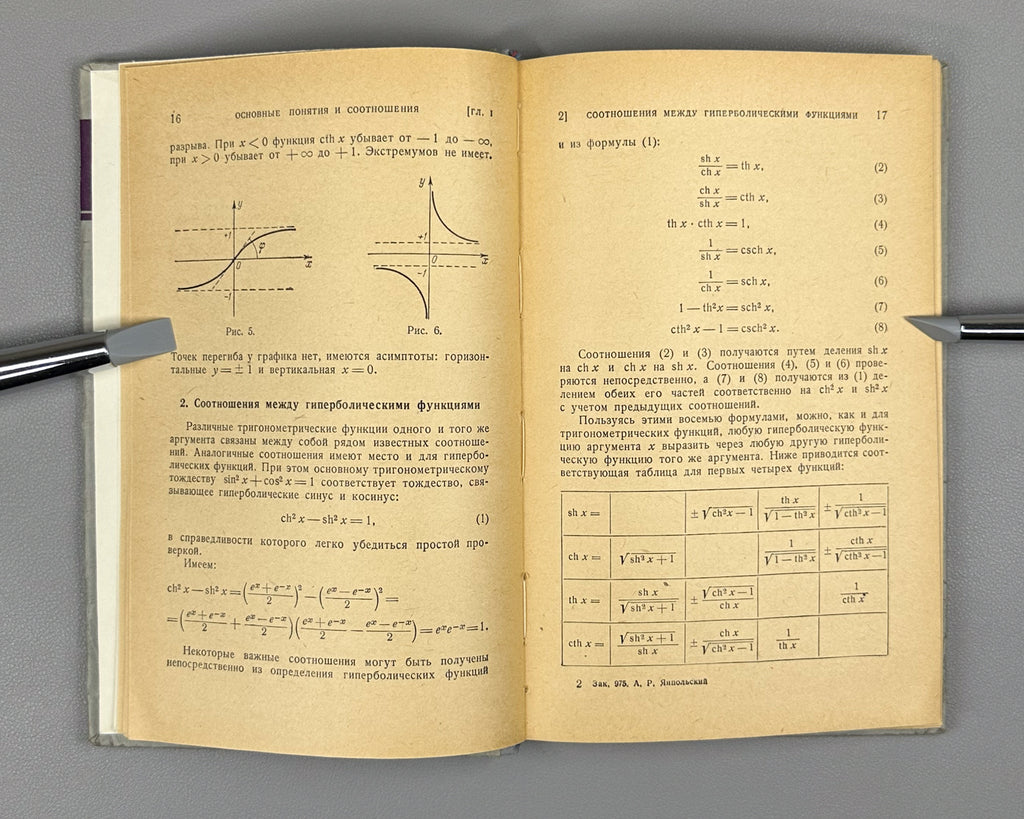 Lot of 3. Selected Chapters of Higher Mathematics for Engineers and Engineering Students: Yanpolsky. Hyperbolic Functions. Merkin. Algebra of Free and Sliding Vectors. Goldfain. Vector Analysis and Field Theory, 1960-1962. In Russian.