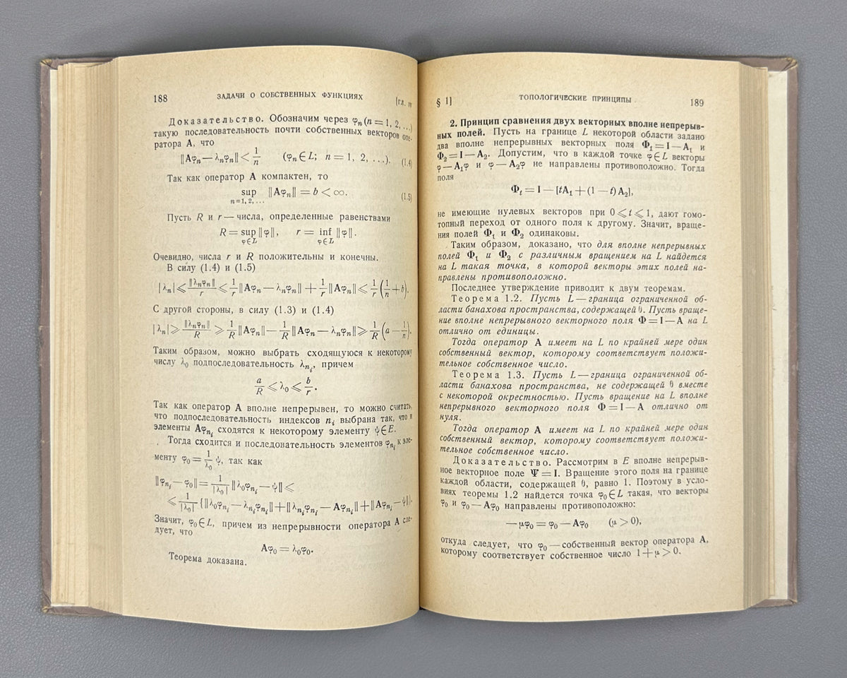 Krasnoselsky, M. Topological Methods in the Theory of Nonlinear Integral Equations (Topologicheskie metody v teorii nelineynykh integralnykh uravneniy). First edition, 1956. In Russian.