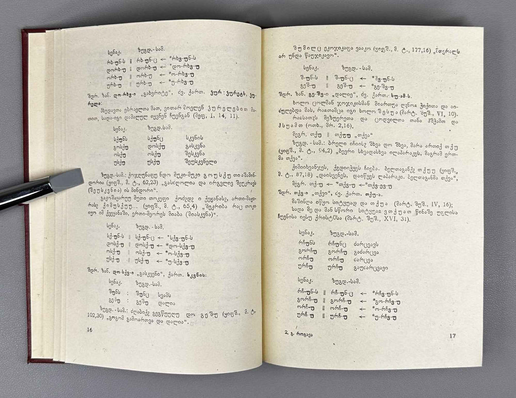 [Signed] E. Rogava. Issues in the Historical Phonetics of the Kartvelian Languages, Volume I: Some Issues in the History of Vowels (Kartvelur enata ist'oriuli p'onet'ik'is sak'itkhebi). 1962. In Georgian.