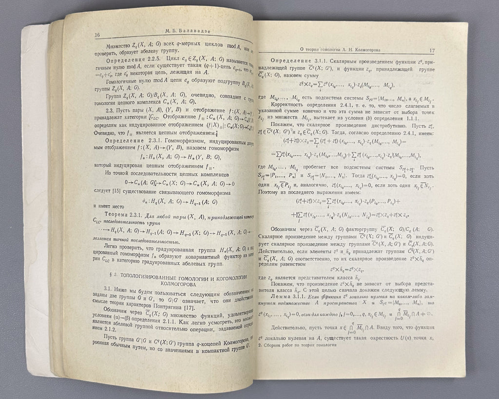 Collected Works on Homology Theory (Sbornik rabot po teorii gomologii). Tbilisi, 1972. In Russian.