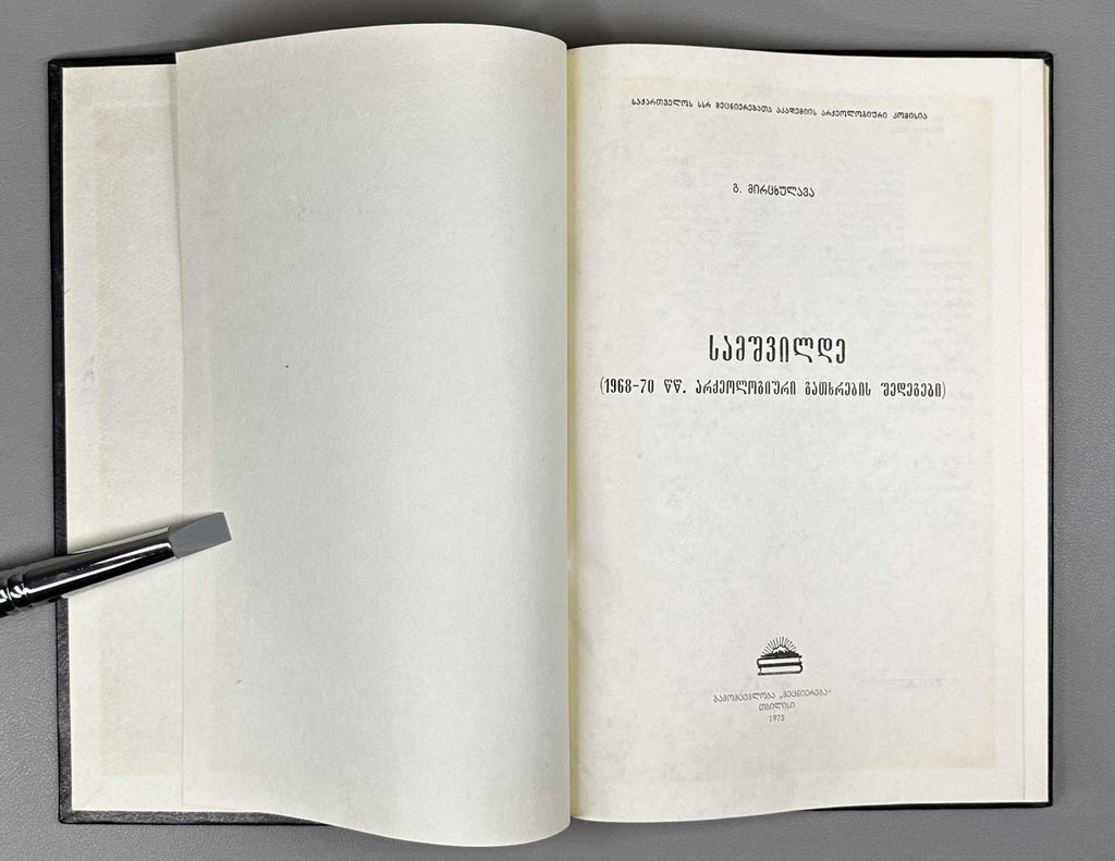 Mirtskhulava, G. Samshvilde: Results of the 1968-70 Archaeological Excavations (Samshvilde: 1968-70 ts'ts'. arkeologiuri gatkhrebis shedegebi). 1975. In Georgian.