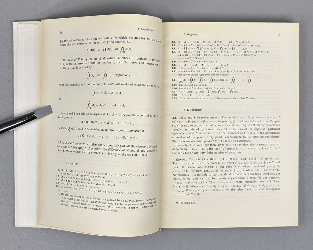 Čech, Eduard. Point Sets. Translated from the Czech by Aleš Pultr. Prague, 1969. First English edition.