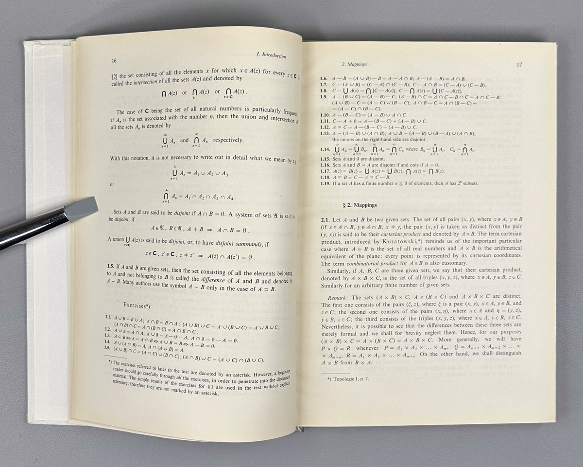 Čech, Eduard. Point Sets. Translated from the Czech by Aleš Pultr. Prague, 1969. First English edition.