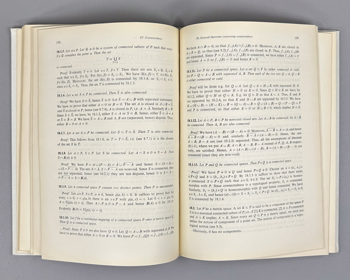 Čech, Eduard. Point Sets. Translated from the Czech by Aleš Pultr. Prague, 1969. First English edition.